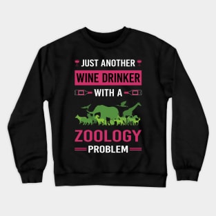 Wine Drinker Zoology Zoologist Crewneck Sweatshirt